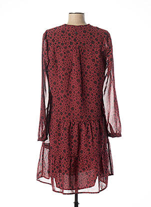 Rochie midi imprimeu floral mâneci lungi roșu MUSTANG femeie