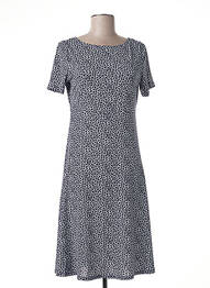 Rochie midi țesătură crep mâneci scurte albastru MARBLE femme