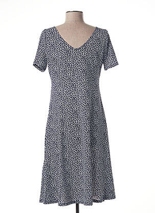 Rochie midi țesătură crep mâneci scurte albastru MARBLE femeie