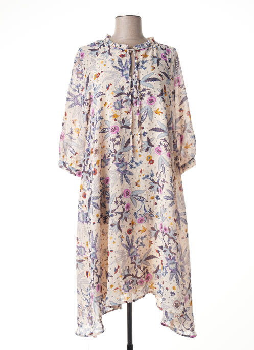 Rochie midi bej BRUNO SAINT HILAIRE femeie