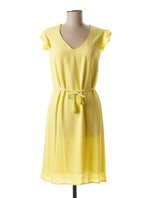 Rochie midi galben JULIE GUERLANDE femeie