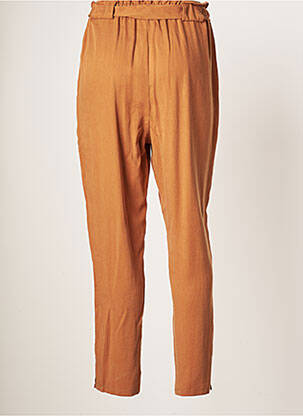 Pantalon drept croială morcov talie înaltă maro C'EST BEAU LA VIE femeie