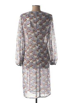 Rochie midi imprimeu fantezie mâneci lungi gri MEXX femeie