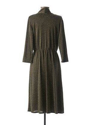 Rochie midi mâneci 3/4 mâneci 3/4 verde JULIE GUERLANDE femeie