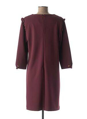Rochie midi mâneci 3/4 mâneci 3/4 violet JULIE GUERLANDE femeie