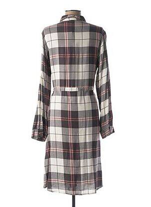 Rochie midi mâneci lungi mâneci lungi gri C'EST BEAU LA VIE femeie