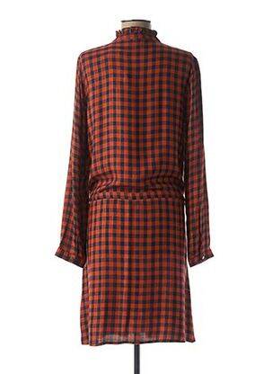 Rochie midi mâneci lungi mâneci lungi portocalie C'EST BEAU LA VIE femeie