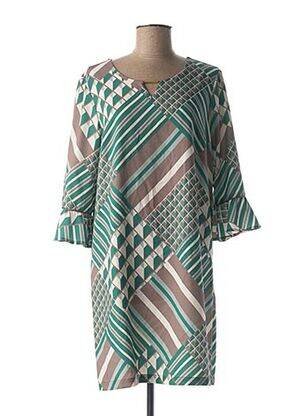 Rochie scurtă mâneci 3/4 mâneci 3/4 verde DIANE LAURY femeie