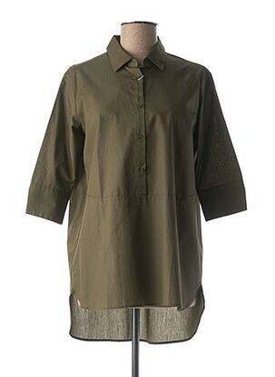 Bluză țesătură poplin mâneci 3/4 verde MEXX femeie