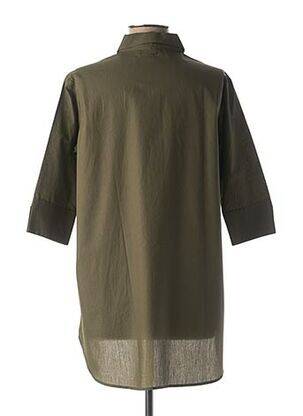 Bluză țesătură poplin mâneci 3/4 verde MEXX femeie