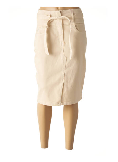 Fustă midi bej JULIE GUERLANDE femeie