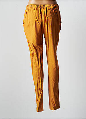 Pantalon drept talie elastică portocalie JULIE GUERLANDE femeie