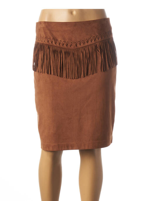 Fustă midi maro JULIE GUERLANDE femeie