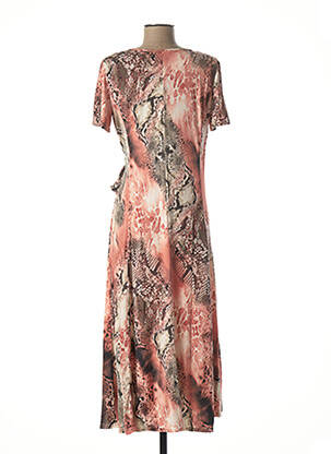 Rochie midi mâneci scurte mâneci scurte roz DIANE LAURY femeie