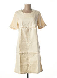 Rochie midi mâneci 3/4 mâneci 3/4 bej DIANE LAURY femeie