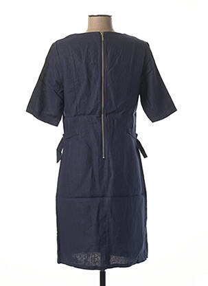 Rochie midi mâneci scurte mâneci scurte albastru JULIE GUERLANDE femeie