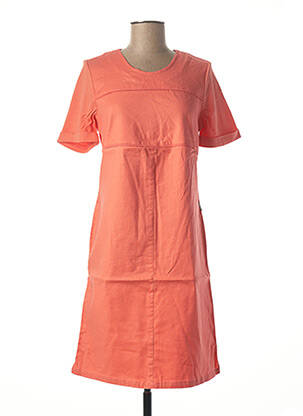 Rochie midi mâneci 3/4 mâneci 3/4 portocalie DIANE LAURY femeie