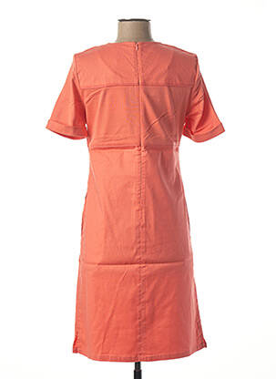 Rochie midi mâneci 3/4 mâneci 3/4 portocalie DIANE LAURY femeie