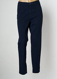Pantalon chino țesătură poplin mărime normală albastru LCDN femeie