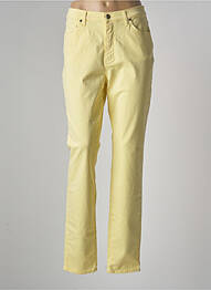 Pantalon slim țesătură poplin mărime normală galben LCDN femme