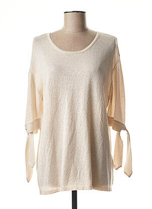 Pulover bej BRUNO SAINT HILAIRE femeie