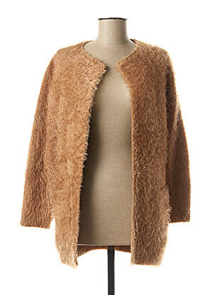 Vestă cu mâneci lungi maro MARBLE femeie