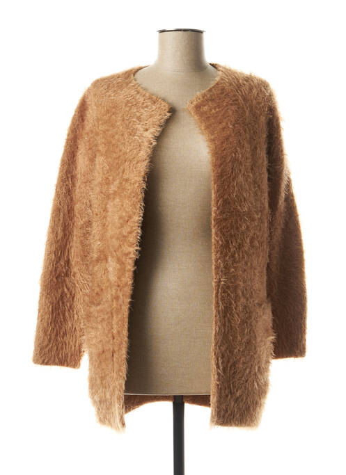 Vestă cu mâneci lungi maro MARBLE femeie