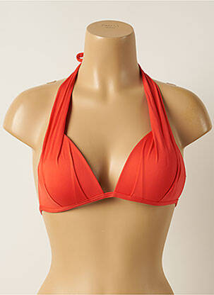 Sutien de costum de baie elasticitate top triunghiuri portocaliu IODUS femeie