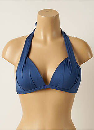 Sutien de costum de baie elasticitate top triunghiuri albastru IODUS femeie