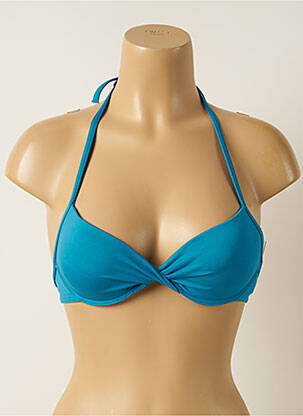 Sutien de costum de baie elasticitate top sutien push-up albastru IODUS femeie