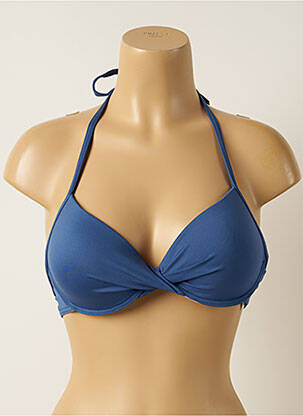 Sutien de costum de baie elasticitate top sutien push-up albastru IODUS femeie