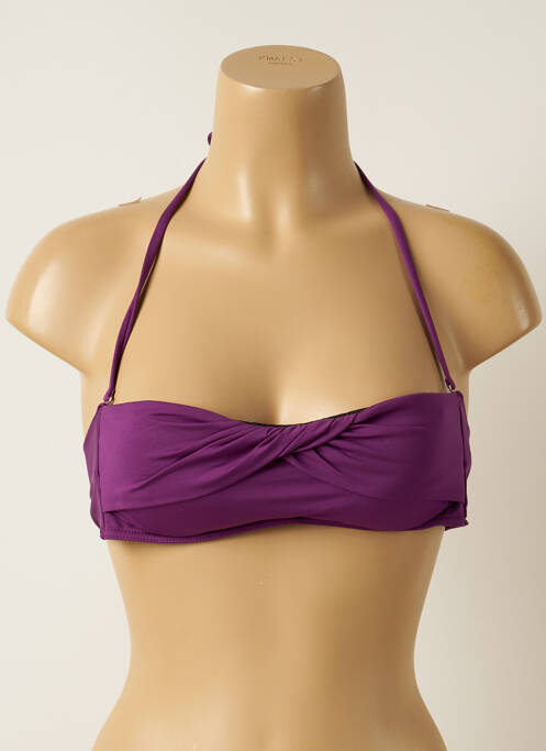 Sutien de costum de baie elasticitate sutien cu susținere înaltă și burete detașabil violet IODUS femme
