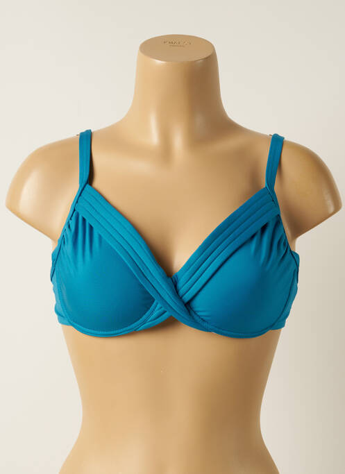 Sutien de costum de baie elasticitate sutien cupe întregi cu decolteu înalt albastru IODUS femme