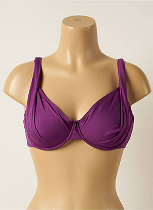 Sutien de costum de baie elasticitate sutien cupe întregi cu decolteu înalt violet IODUS femeie