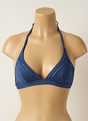 Sutien de costum de baie elasticitate top triunghiuri albastru IODUS femeie