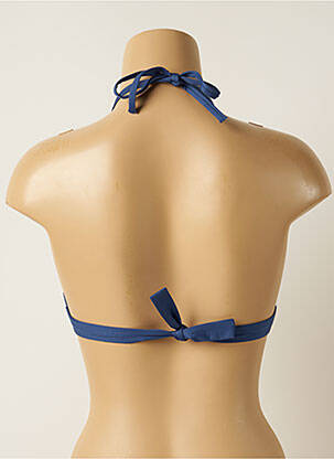 Sutien de costum de baie elasticitate top triunghiuri albastru IODUS femeie