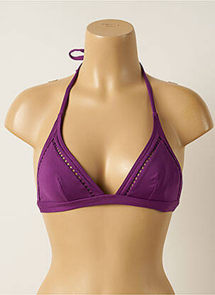 Sutien de costum de baie elasticitate top triunghiuri violet IODUS femeie