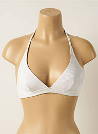 Sutien de costum de baie închidere cu legături de legat top triunghiuri alb IODUS femme
