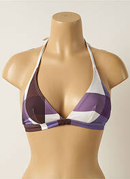 Sutien de costum de baie elasticitate top triunghiuri violet IODUS femeie