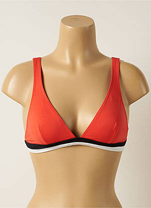 Sutien de costum de baie elasticitate top triunghiuri portocalie IODUS femeie