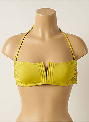 Sutien de costum de baie elasticitate top bentiță galben IODUS femeie