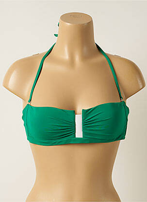 Sutien de costum de baie elasticitate top bentiță verde IODUS femeie