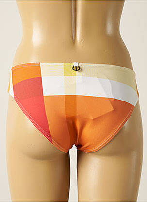 Top de baie efect material satinat portocalie IODUS femeie