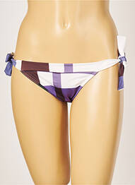 Chiloți de baie efect material satinat bikini violet IODUS femeie