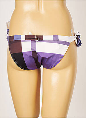 Chiloți de baie efect material satinat bikini violet IODUS femeie