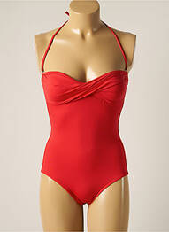 Costum de baie dintr-o singură piesă elasticitate top sutien modelat roșu IODUS femeie