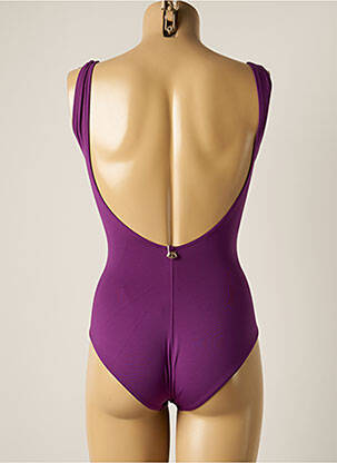 Costum de baie dintr-o singură piesă efect material satinat violet IODUS femeie