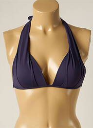Sutien de costum de baie închidere cu legături de legat top triunghiuri violet IODUS femme