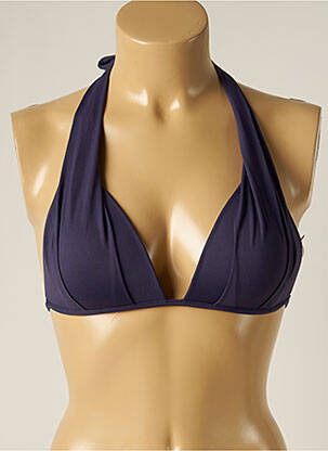 Sutien de costum de baie închidere cu legături de legat top triunghiuri violet IODUS femme