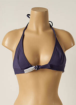 Sutien de costum de baie elasticitate top triunghiuri albastru IODUS femeie